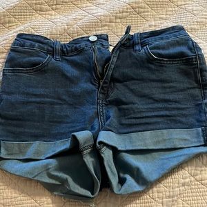 High rise jean shorts